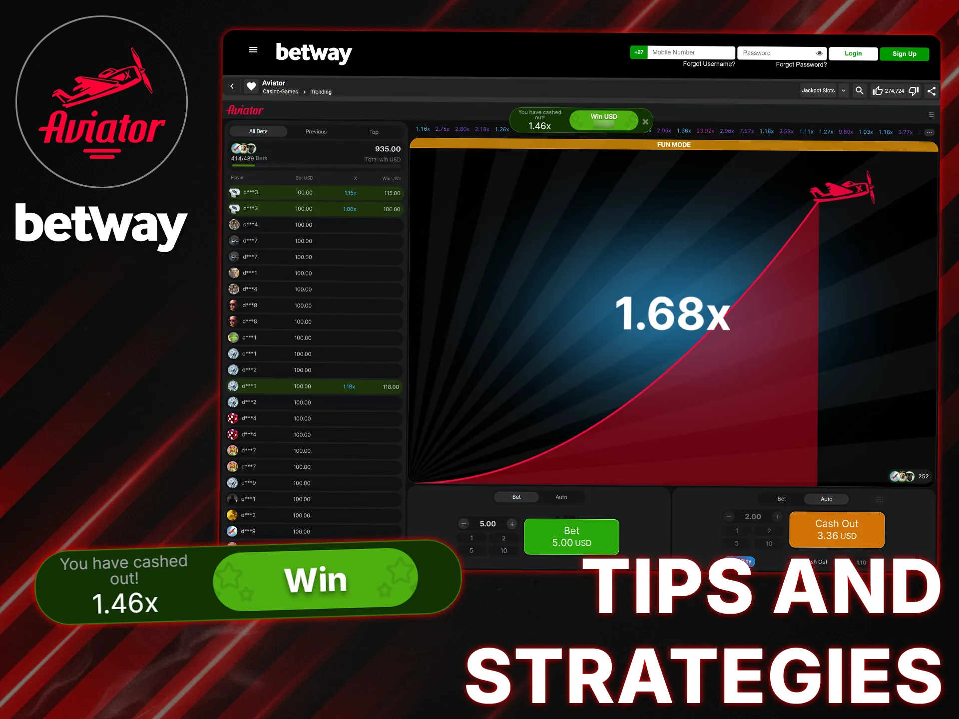 Play at licensed casinos like Betway and use strategies to increase your chances of winning at Aviator.