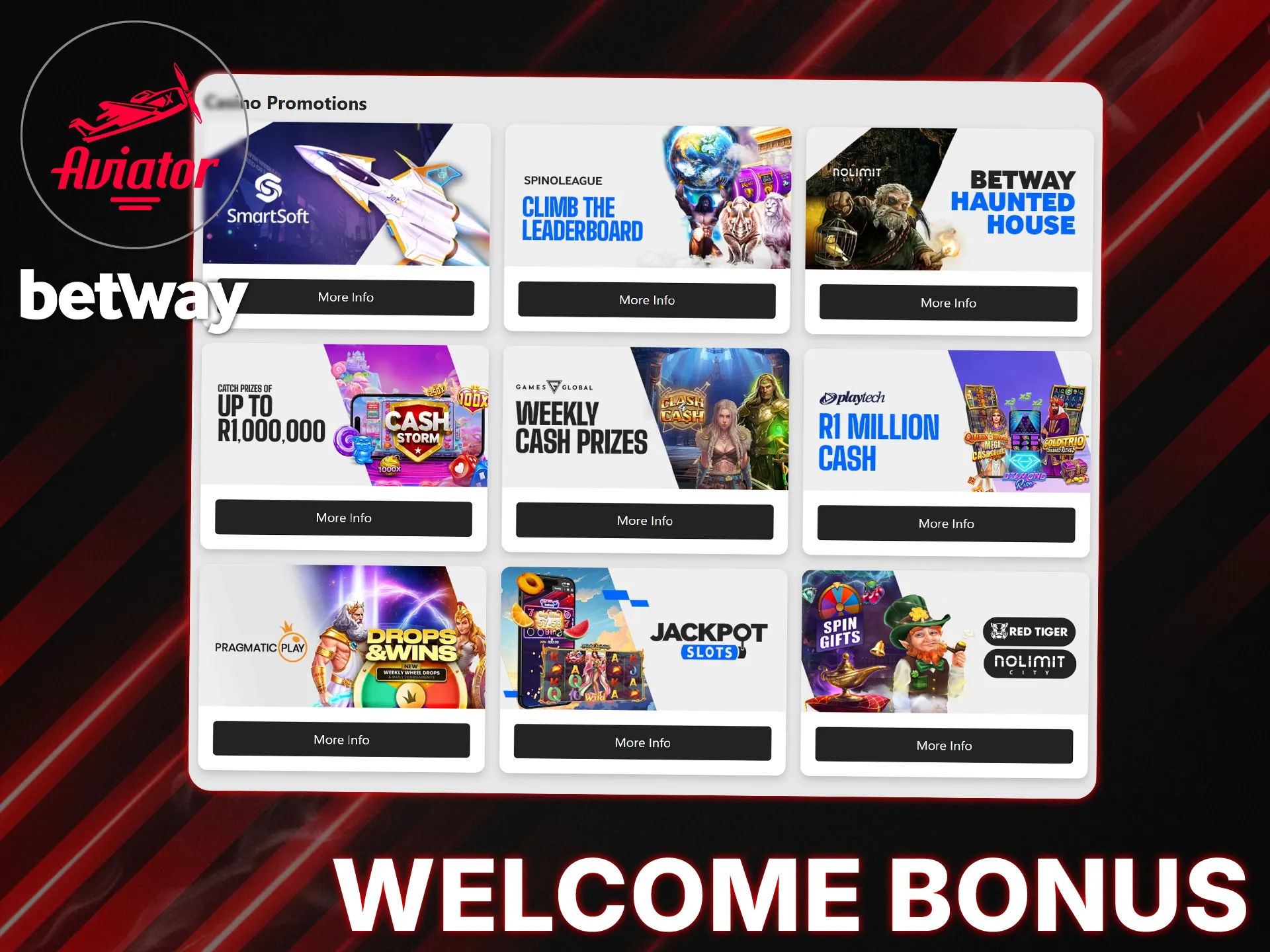 Use Betway bonuses to increase your winnings in Aviator.