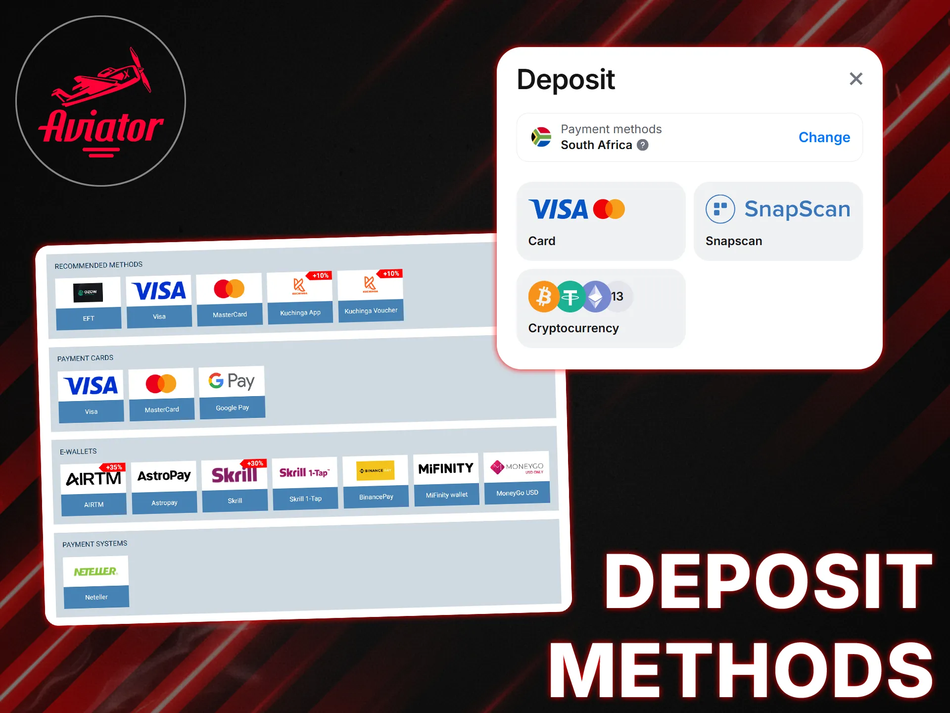 Deposit funds using your preferred payment method to play Aviator for real money.