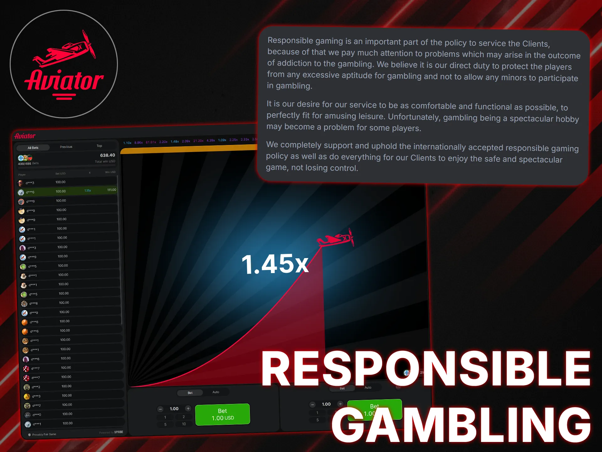 Play Aviator responsibly by setting limits and viewing it as entertainment.