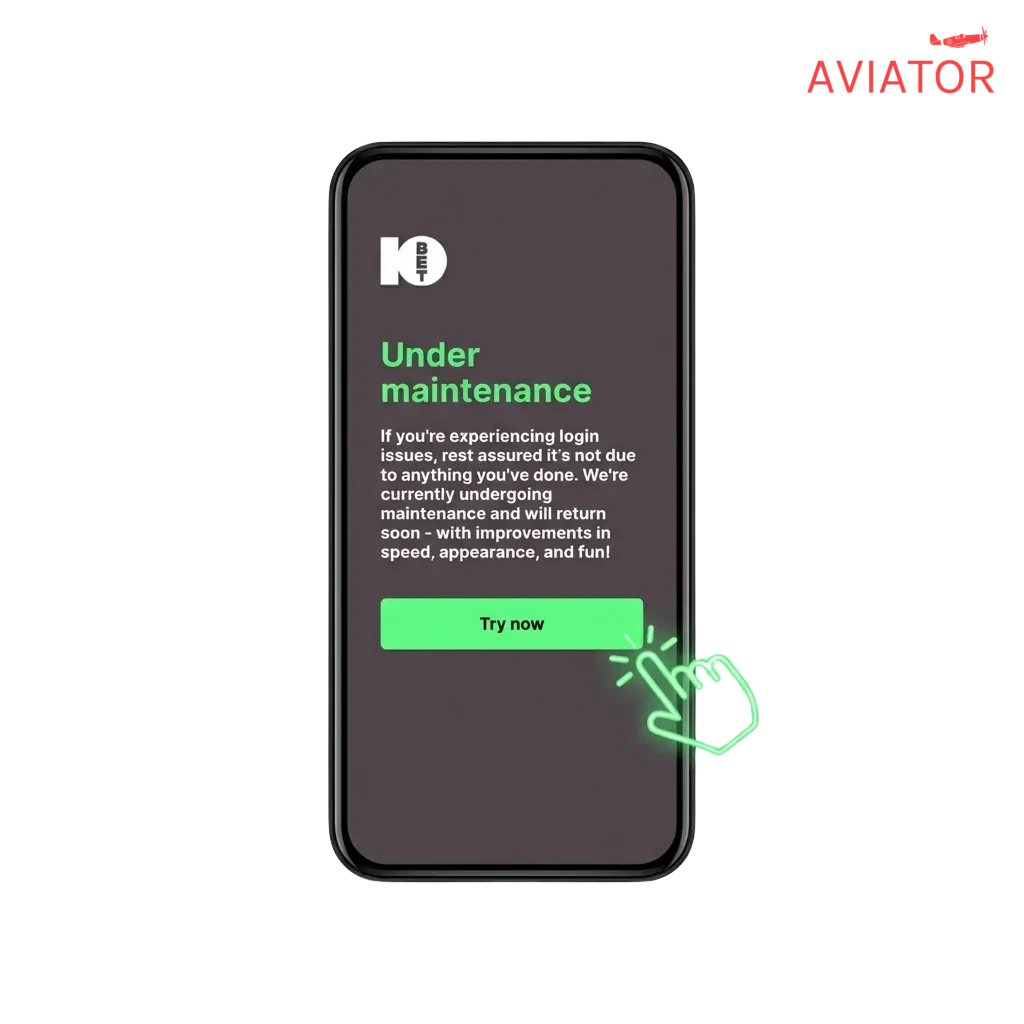 10bet Aviator mobile app on smartphone showing game interface with multipliers and cashout options for Android and iOS