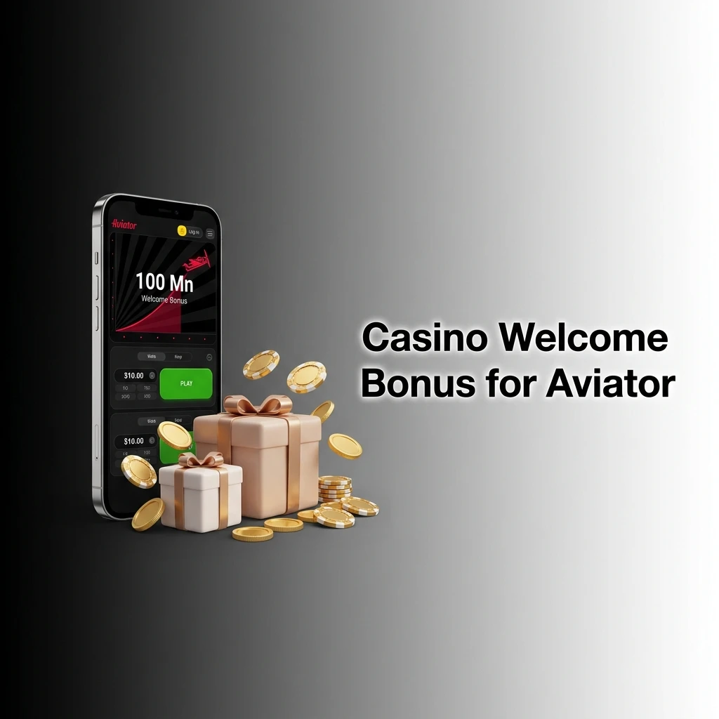 Casino welcome bonus for Aviator players in India showing deposit match offer with extra funds for multiplier betting