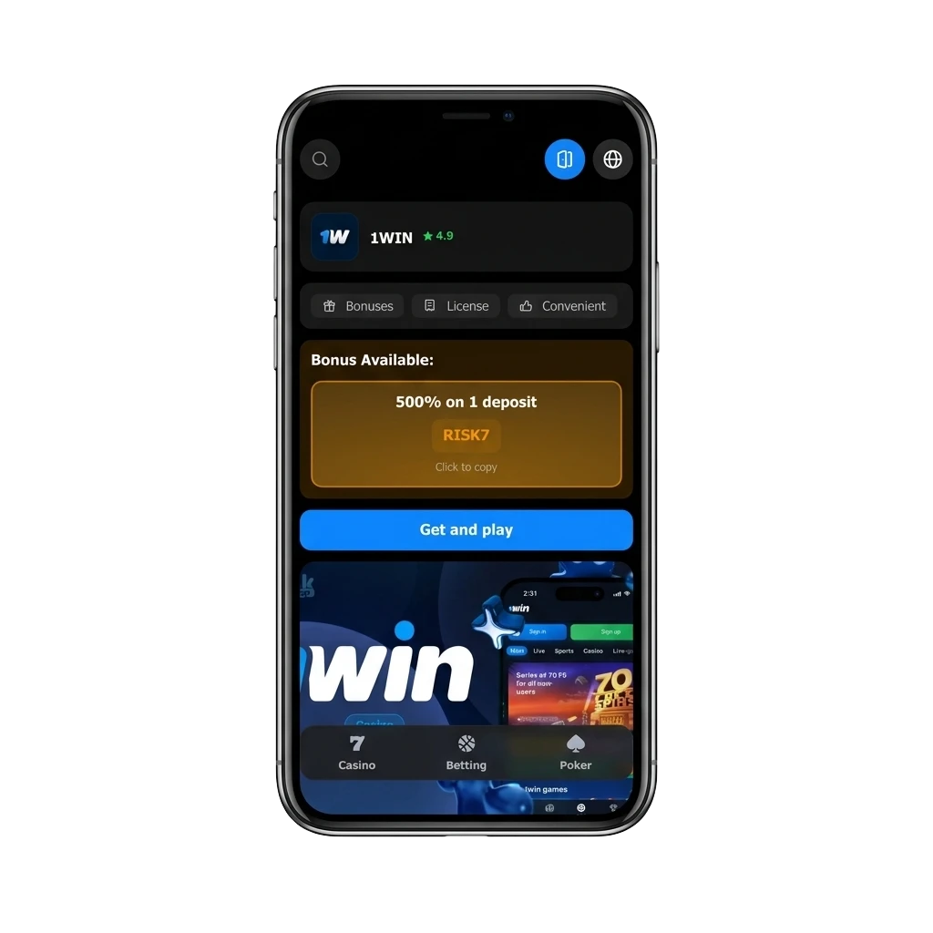 1win Aviator mobile app on Android and iOS showing live multipliers and crash game interface in India