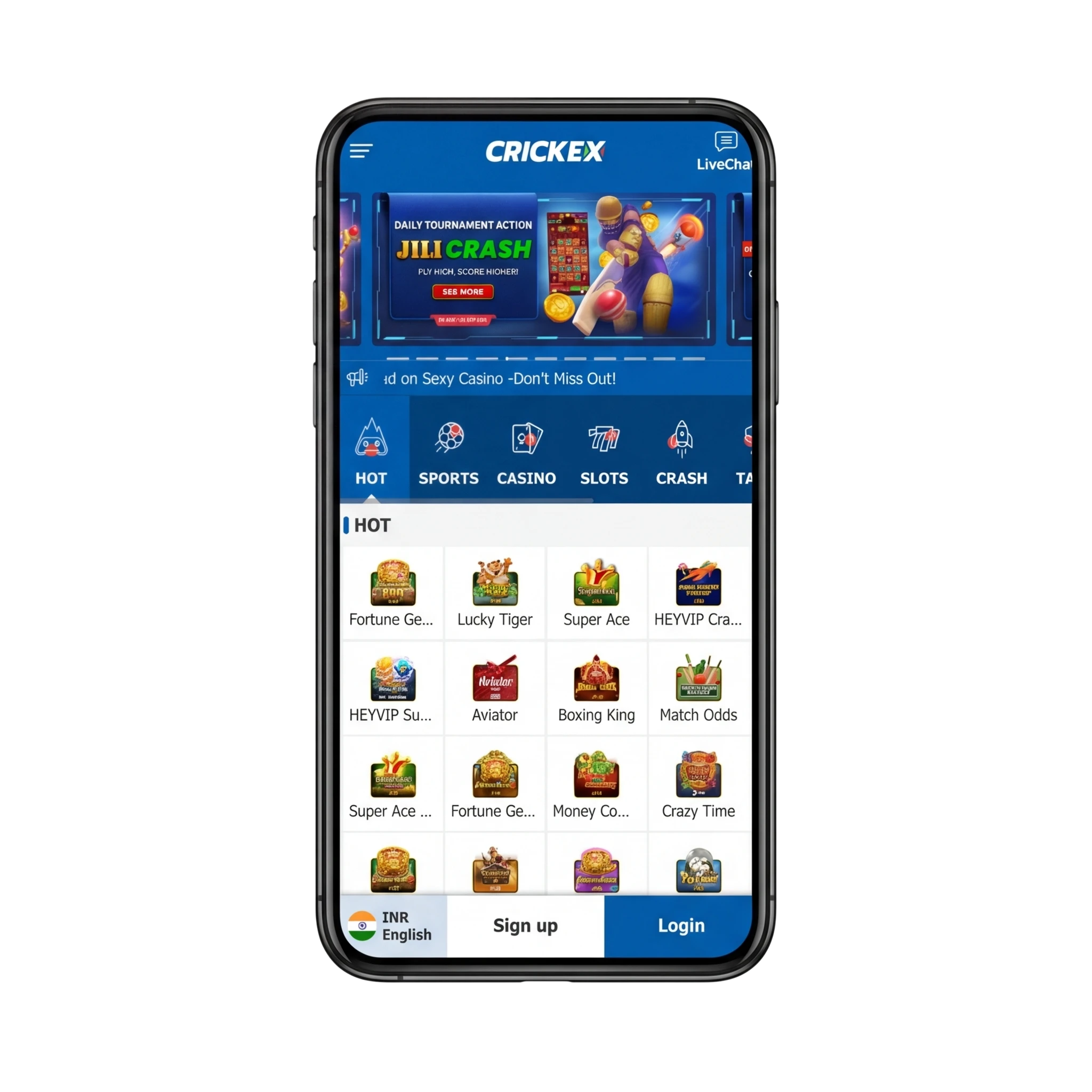 Crickex Aviator mobile app download for Android and iOS devices in India to play and bet on the go