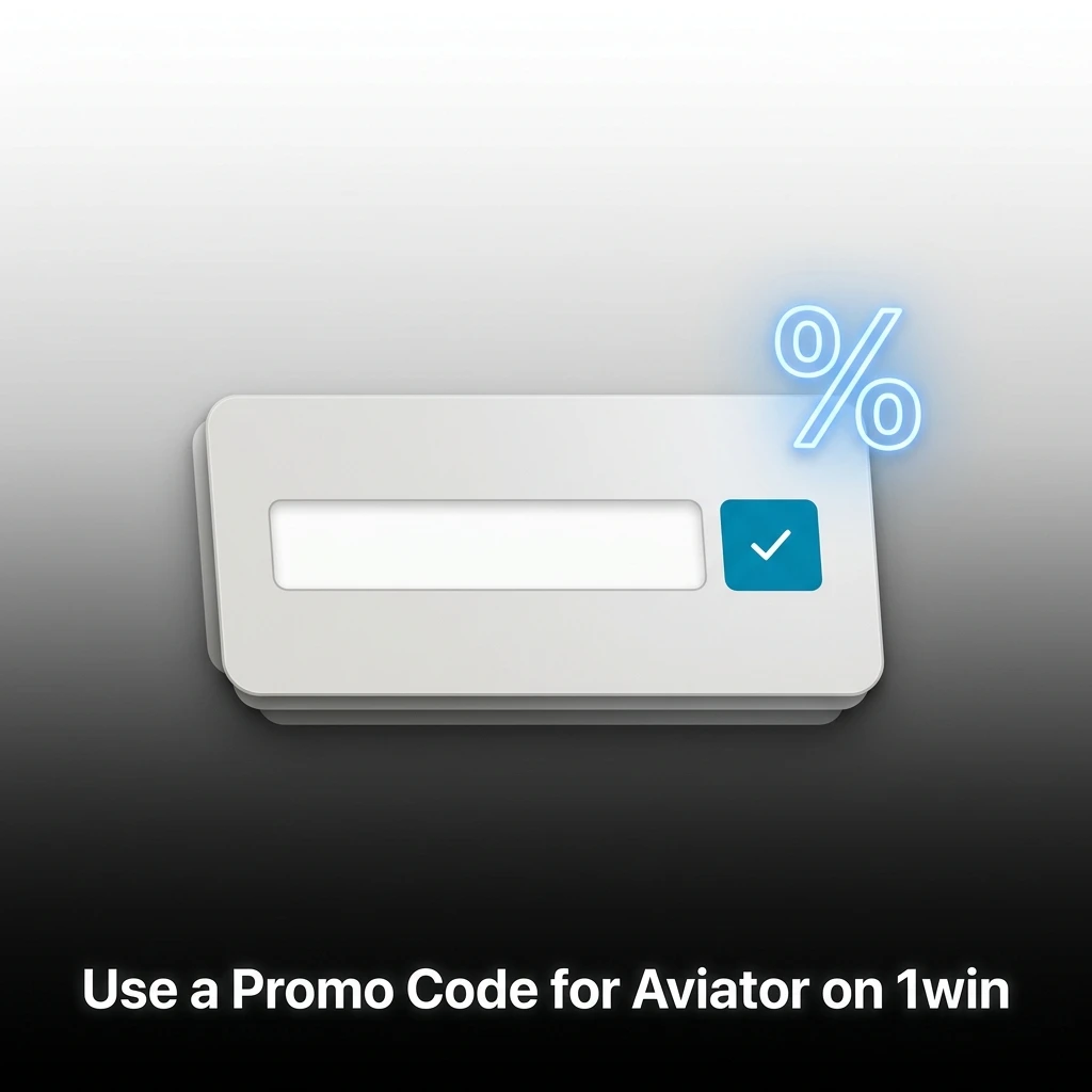 1win Aviator promo code 1WINBONUS entry field during registration or cashier section for first deposit bonus